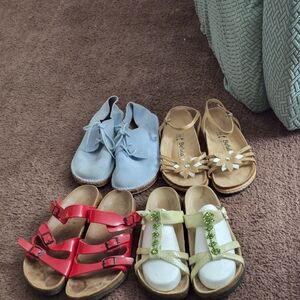 Birkenstock Red, Tan, and Cream Sandals Collection